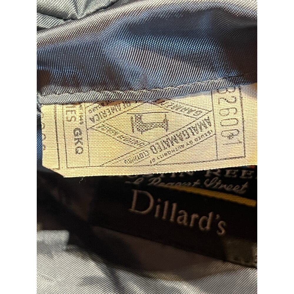 Vintage Austin Reed 40L Navy Blue Flannel Blazer Shank Buttons Unconstructed - Picture 16 of 16